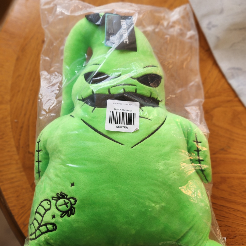 Hot Topic Green Plush Backpack